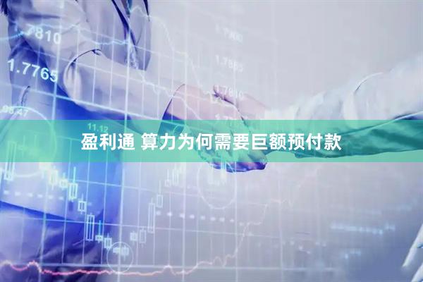 盈利通 算力为何需要巨额预付款