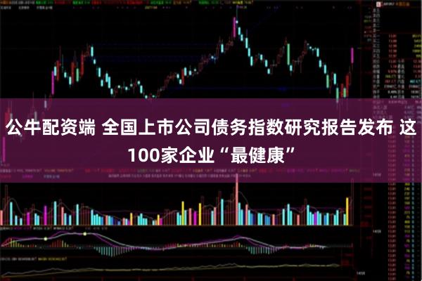公牛配资端 全国上市公司债务指数研究报告发布 这100家企业“最健康”