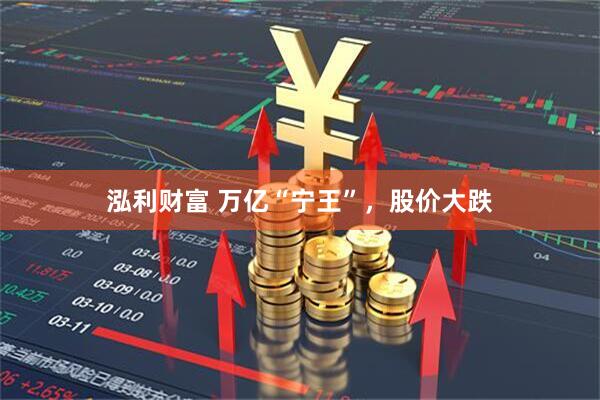 泓利财富 万亿“宁王”，股价大跌